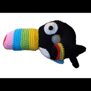Toucan Sam Donut Ring Crochet Handmade Pin Cushion